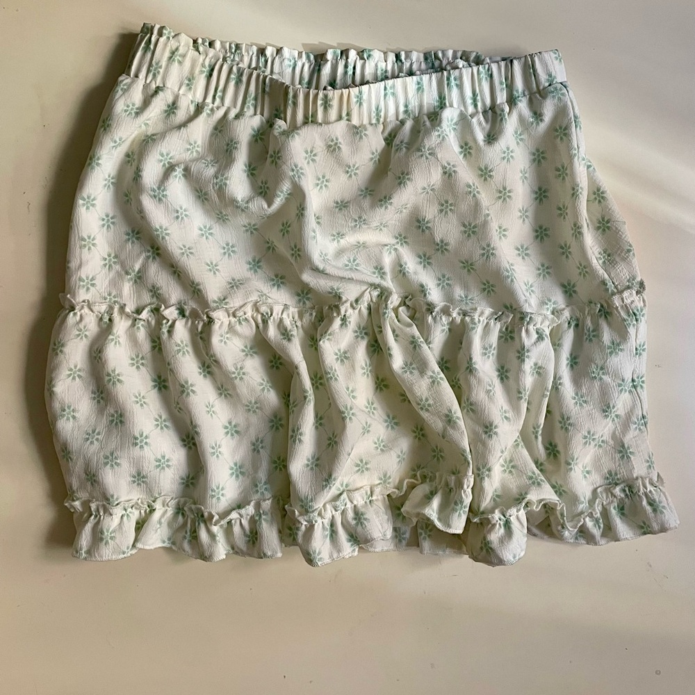 Cute Ruffle Floral Skirt